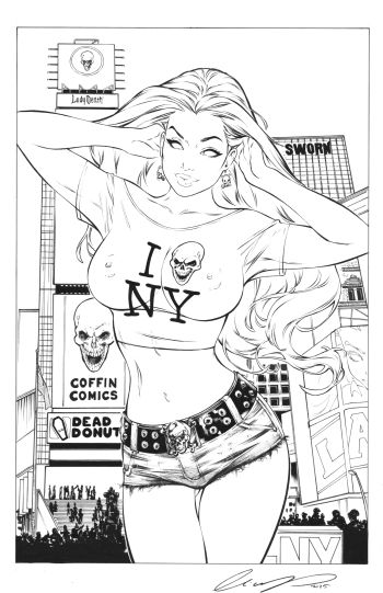 Image of Lady Death Savage Reign #1 NY Edition Cover Art