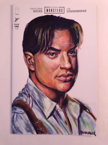 Image of Brendan Fraser Painted Sketch Cover