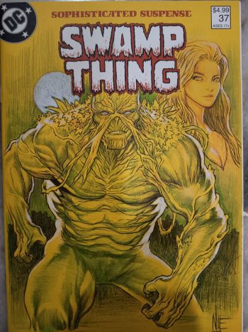 Image of Swamp Thing and Abby Holland Blank Cover Sketch by Niezam