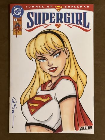 Image of Supergirl Original Illustration 