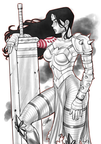 Image of Wonder Woman - Digital sketch.