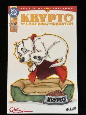 Image of Original Sleeping Krypto illustration