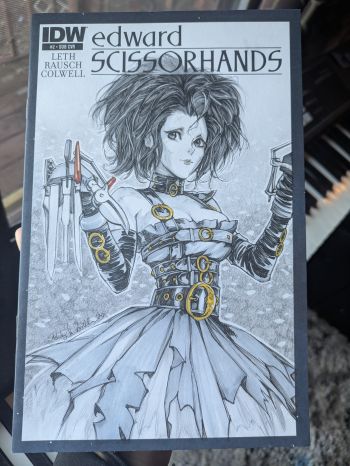 Image of READ DESCRIPTION! Ashley Witter Edward Scissorhands Sketch Cover w/bonus