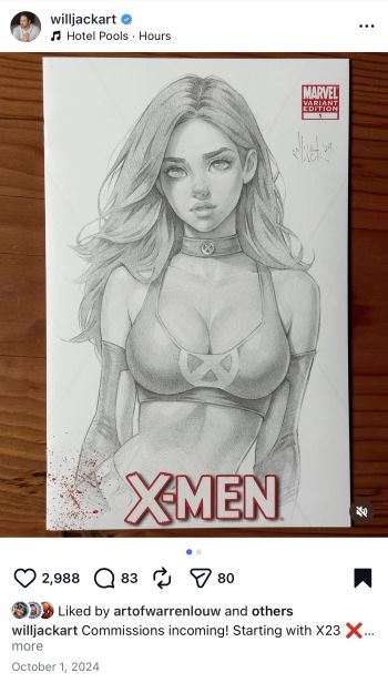 Image of Will Jack X-23 Sketch CGC 9.8