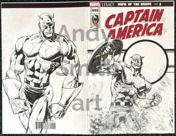 Image of Captain America wraparound sketch cover