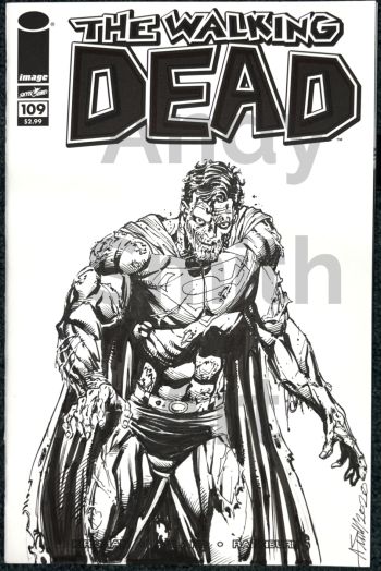 Image of Zombie Superman/ Walking Dead sketch cover