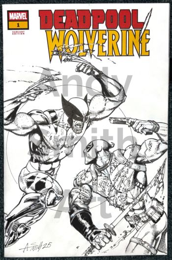 Image of Deadpool vs. Wolverine sketch cover