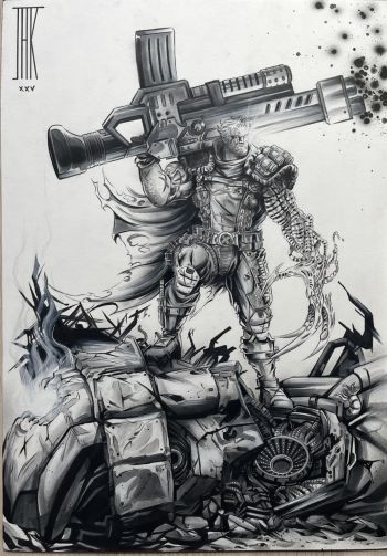 Image of 1 Slot commission  11X17 - by JAK 