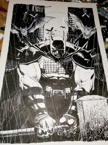 Image of Absolute Batman Black and White Original Art