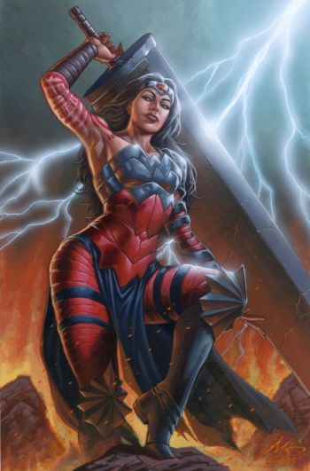 Image of Absolute Wonder Woman acrylic illustration