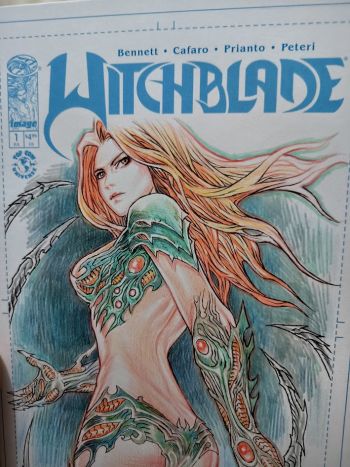 Image of Witchblade Blank Cover Sketch by Niezam