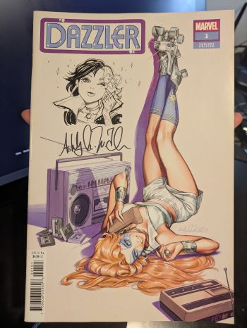 Image of WHAT A REMIX! Rivals Luna Snow remarque on my Dazzler #1 variant - Ashley Witter