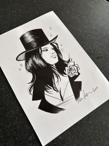 Image of Zatanna Pen and Ink Drawing