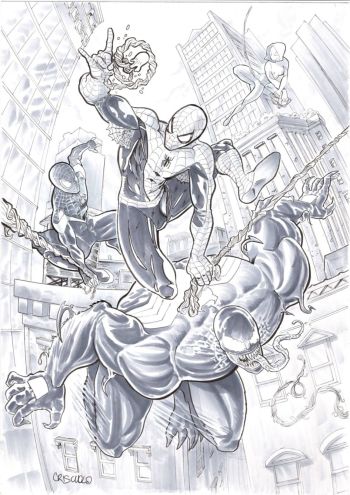 Image of Spider-Man vs Venom Original Art