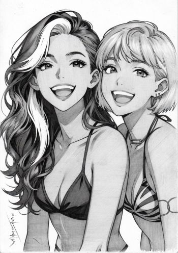 Image of Rogue and Tabitha Smith by Vinicius silva - Original Sketch