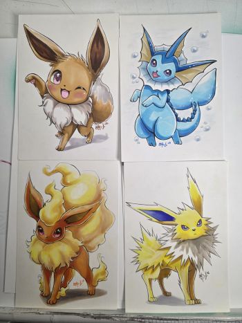 Image of 4.5x6.5 Classic Eevee-lution Set by Smo-G (2024)