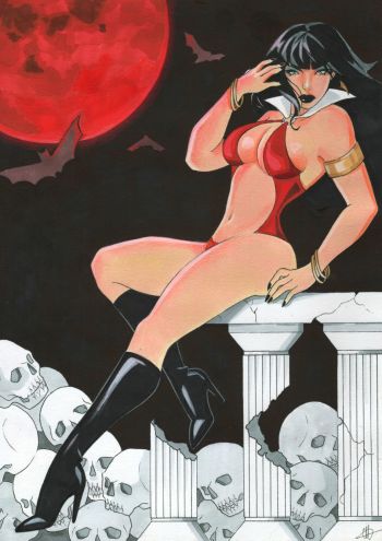 Image of (09"x12") Vampirella Pin Up