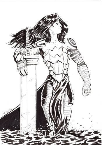 Image of Absolute Wonder Woman Ink Illustration