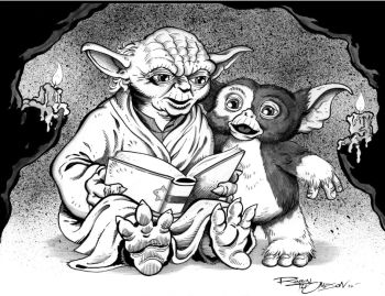 Image of Yoda and Gizmo