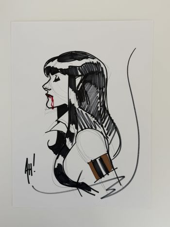 Image of Adam Hughes Vampirella Sketch 8x10