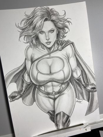 Image of Power Girl 9"12 by Kairos