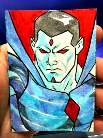 Image of Mister Sinister Sketchcard Original 2.5x3.5 Inks and Markers by Luke Barrows
