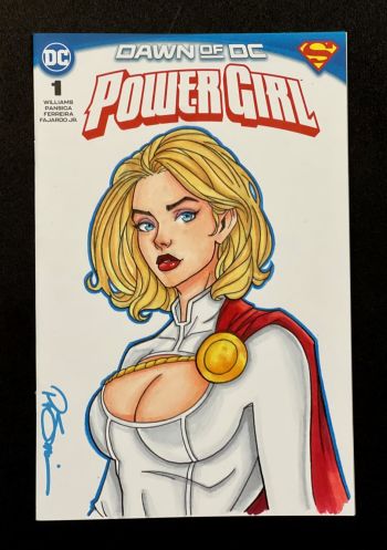 Image of Power Girl Sketch Cover by Peter Smith