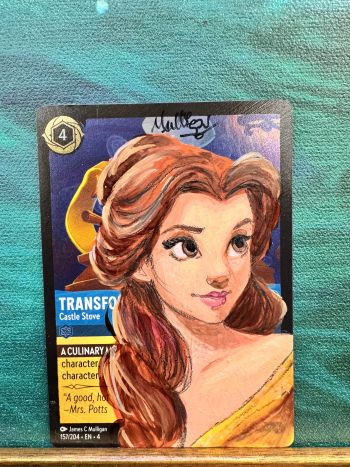 Image of Hand painted Disney Lorcana Belle by original Lorcana designer 