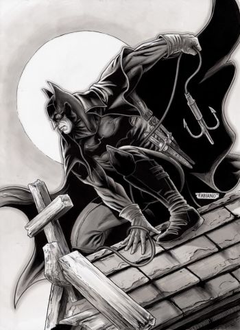 Image of Batman A3 Black and White Commission