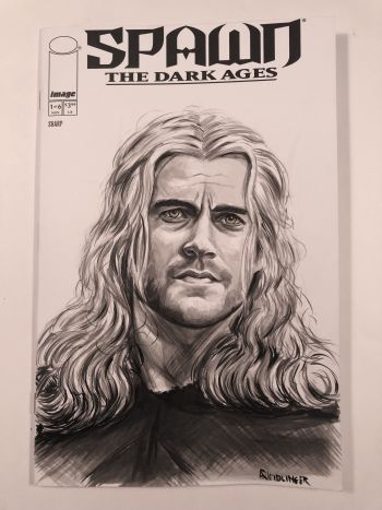Image of The Witcher Sketch Cover on Spawn: The Dark Ages