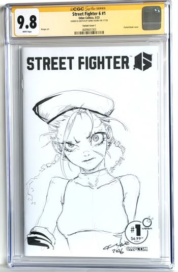 Image of Street Fighter #1 Cammy Sketch Cover CGC 9.8 by Genki