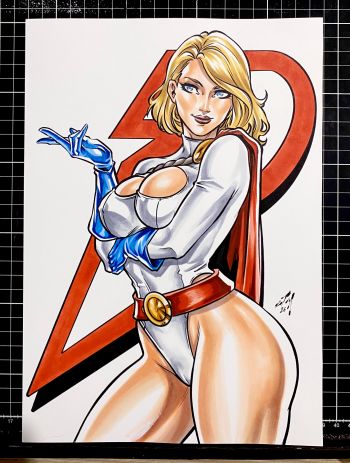 Image of Power Girl Original Art by Júnior Maia