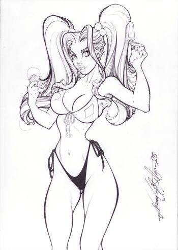 Image of Harley Quinn 9x12 Pin-Up