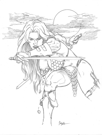 Image of Red Sonja Pencil Illustration