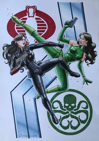 Image of Baroness from GIJoe vs Marvel’s Madame Hydra by David Cabeza