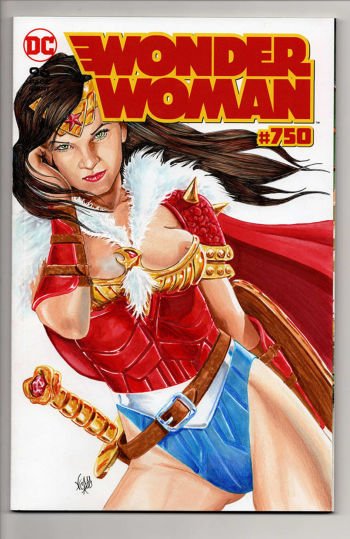 Image of Wonder Woman #750 Hand-Drawn Sketch Cover