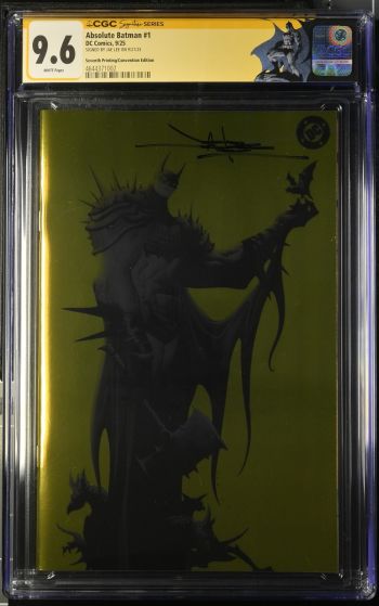 Image of Absolute Batman #1 Gold Foil Convention Exclusive CGC 9.6 Signed by Jae Lee