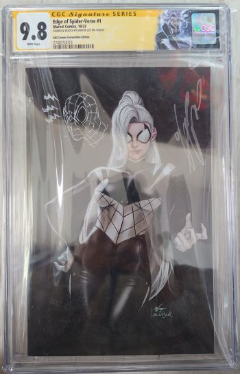 Image of Edge of Spider-Verse #1 CGC 9.8 Signed and Sketch by Inhyuk Lee