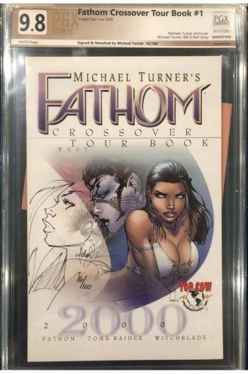 Image of Fathom Crossover Tour Book #1 Signed and Sketched by Michael Turner