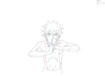 Image of Naruto Shippuden Animation Production Sketch Genga Cel 11 // Anime Art Douga
