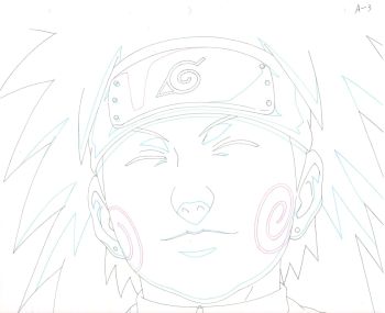 Image of Naruto Shippuden Animation Production Sketch Genga Cel 12 // Anime Art Douga