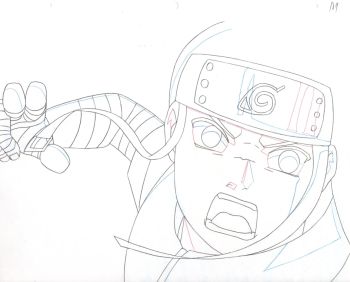 Image of Naruto Animation Production Sketch Genga Cel 14 // Anime Art Douga