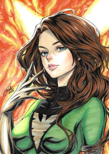 Image of Phoenix Jean Grey by Miki Okazaki PLUS A BONUS PRINT