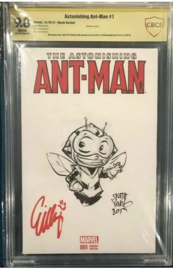 Image of Skottie Young Evangeline Lilly Astonishing Ant-Man #1 Sketch Cover