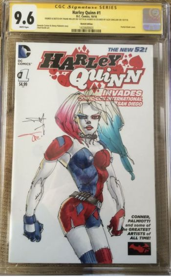 Image of Frank Miller Harley Quinn #1 Sketch Cover CGC 9.6