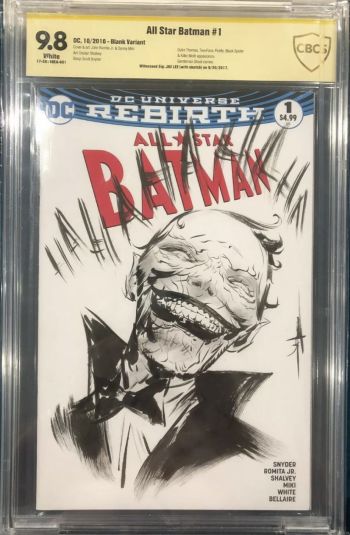 Image of Jae Lee All Star Batman #1 Joker Sketch CBCS 9.8