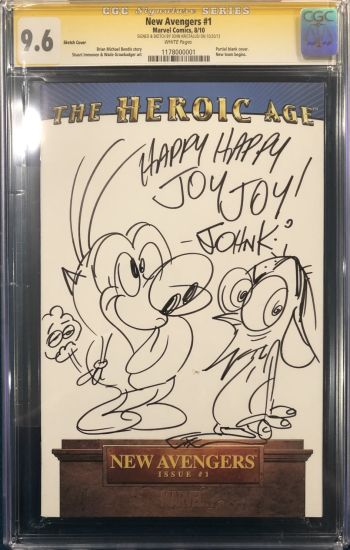 Image of John Kricfalusi Ren and Stimpy Sketch Cover CGC 9.6