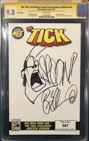 Image of Ben Edlund The Tick San Diego Comic-Con Exclusive Sketch Cover