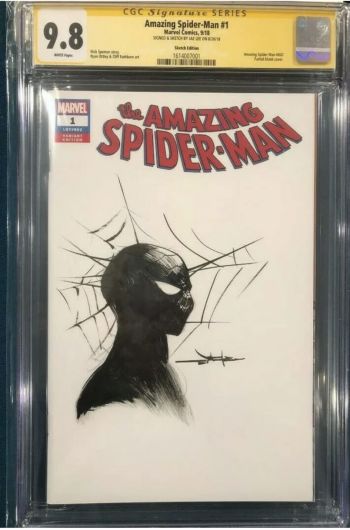 Image of Jae Lee Amazing Spider-Man #1 CGC Signature Series Sketch Cover