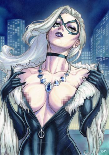 Image of Black Cat, Marvel Comics A4 Original Art - NSFW 2026